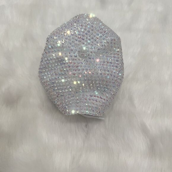 NWT Completely Bedazzled Bling White Baseball Cap main image 7